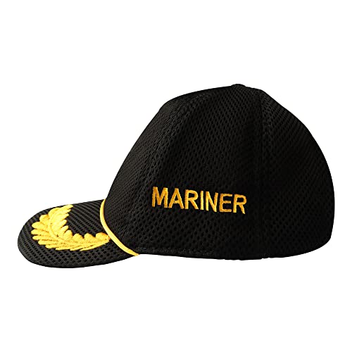 Image of Adjustable Caps | Uniform Accessory | Free Size Unisex Hat | Baseball Hats | Durable & Lightweight Comfortable Cap | Hat with Gold Embroidery Merchant Navy Cap