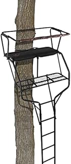 BIG GAME Guardian XLT 2-Person Ladder Whitetail Deer Elk Mule Above Hunting Outdoors Flex-Tek Seats 18' Tall Tree Stand, Camo/Black