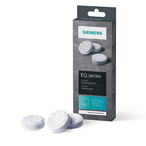 Siemens TZ80001B Cleaning Tablets EQ Bean to Cup Coffee Machines, White