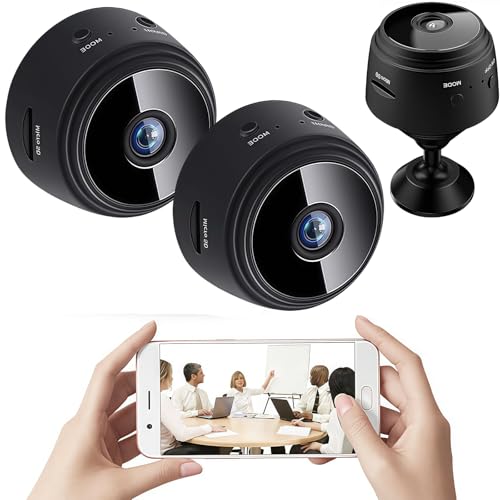Bezprzewodowa Kamera Bezpieczeństwa, Widzenie Nocne Hd 1080p, Montaż Bez Użycia Magnesu, Dwukierunkowe Nagrywanie Dźwięku, Zdalne Monitorowanie Za Pomocą Telefonu Komórkowego (2PCS)