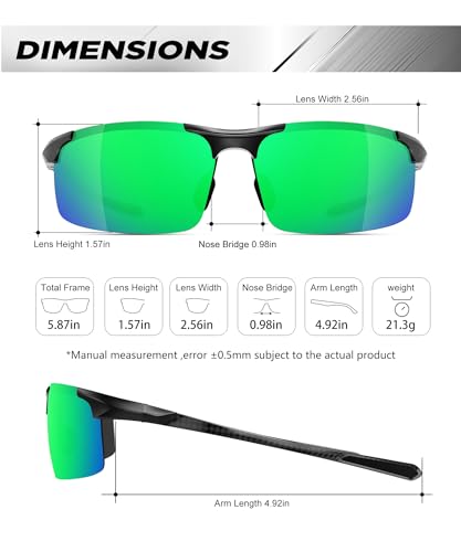 Image of ANYLUV Polarized Sunglasses for Men Carbon Fiber Sunglasses with UV400 Protection for Fishing Driving Gift