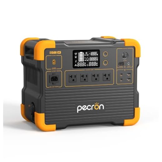 pecron Portable Power Station, E1500LFP Solar Generator 1536Wh, 2200W LiFePO4 Battery Backup, Fast Charging Power Station for Home use, RV, and Outdoor Camping