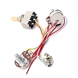 Potentiomètre audio pour guitare - le kit de câblage est adapté aux câbles de guitare et d'instruments