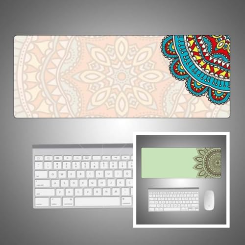 Tapis de souris multi-spécifications avec repose-poignet, tapis de travail de bureau texturé - 5