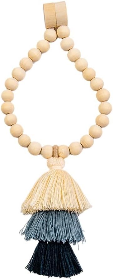FMURY Three Color Tassel Hanging Tassel Beads Magnetic Buckle Curtain Buckle Curtain Strap(D)