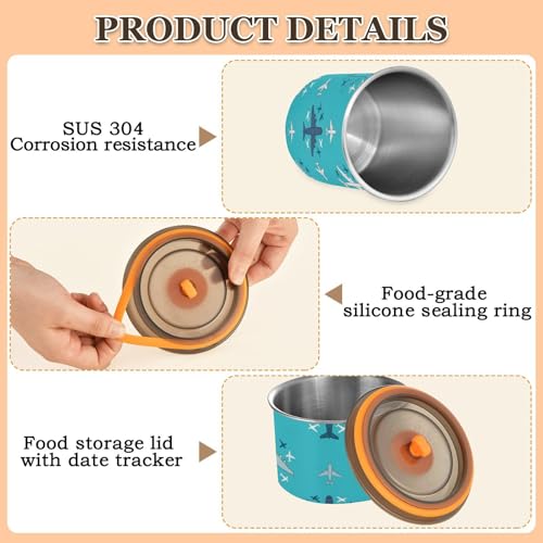 Envase hermético para café de acero inoxidable 900 ml miniatura 4