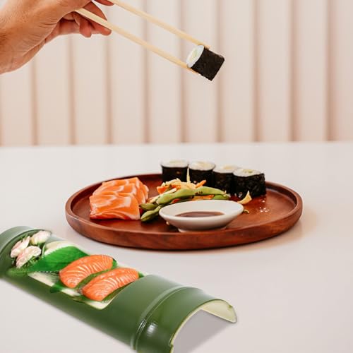 Bandeja decorativa para sushi estilo japonés plástico miniatura 4