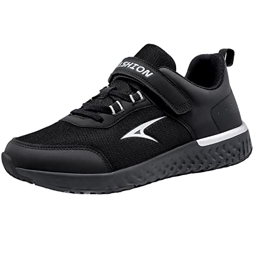 ASHION Sneaker herr sportskor löparskor sneakers lätta andas fritid löparskor, svart, 39 EU