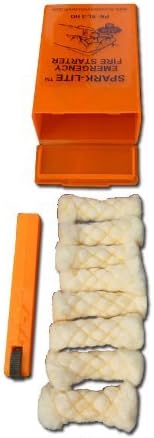Fireplace Starter (Orange) Navy/Aviation Emergency Fireplace Equipment with 8 TinderQuik Tabs
