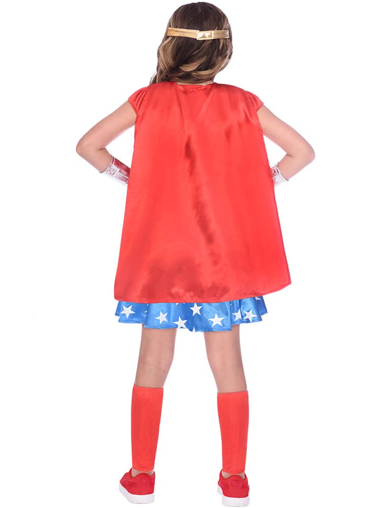 amscan 9906085, Costume da donna con Licenza Ufficiale Warner Bros DC Comics Wonder Woman (10-12 anni)