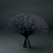 Black Fiber Optic Blue Party Light/ Night Lamp
