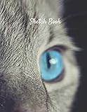 Sketch Book: Blue Eye Cat Themed Personalized Artist Sketchbook For Drawing and Creative Doodling