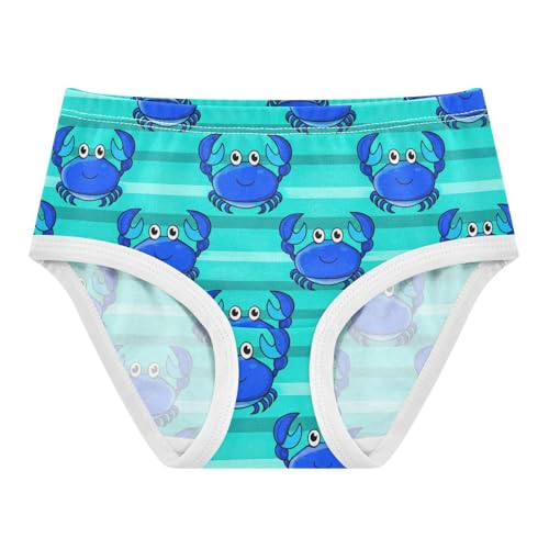 Joisal Cotton Girls Underwear Toddler Cute Crab Blue Stripe Little Girl Panties Funny Kids Undies Briefs 2t - Main Image