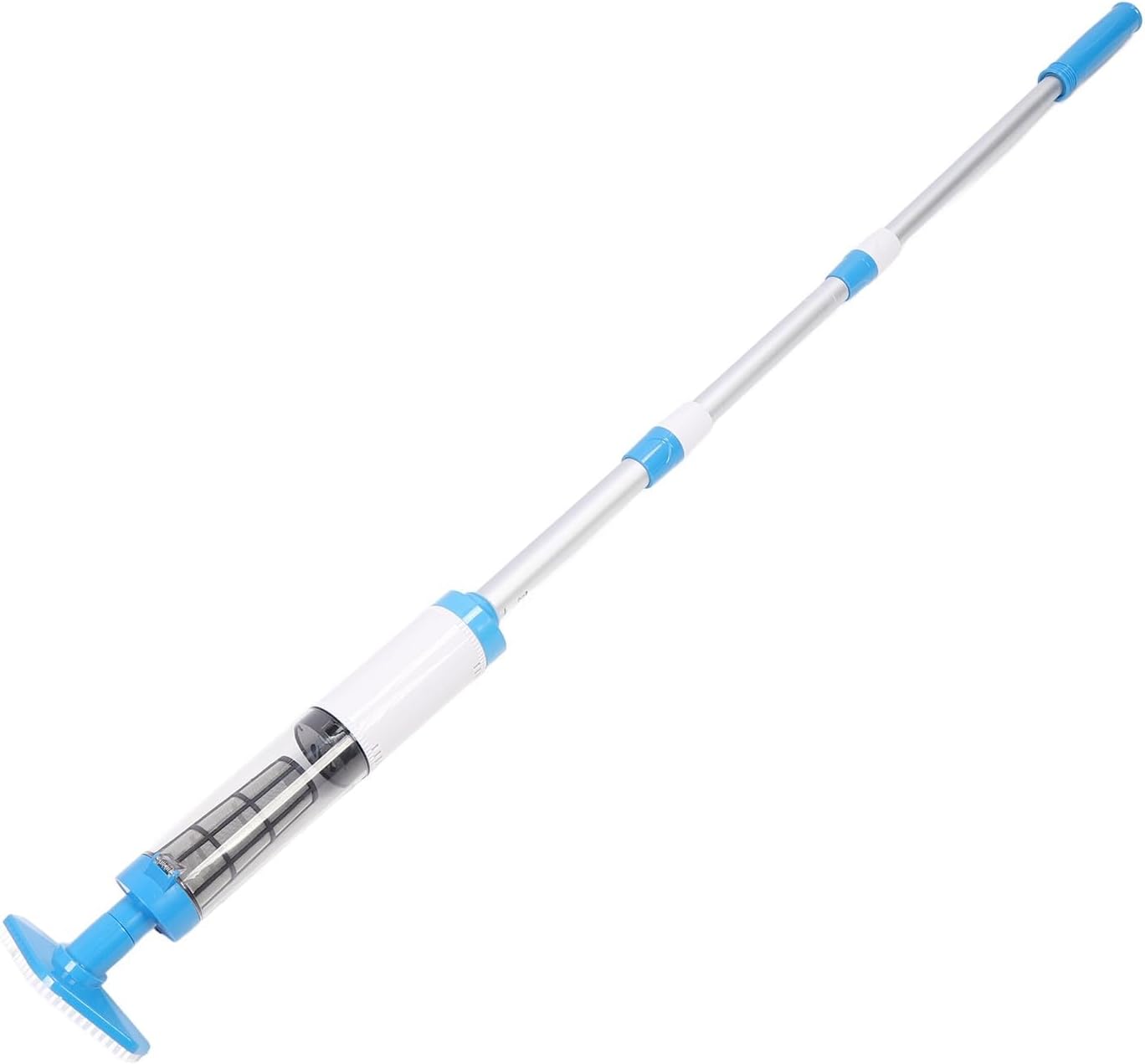 3 in 1Cordless Rechargeable Pool Vacuum Cleaner, Electric Swimming Pool, Bathtub, Fish Tank Cleaner, Telescopic Pole Handheld, Lightweight for Easy Underwater (US Plug 100-240v)
