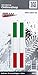 Bike Label 300001N - Pegatinas 3D de banderas de Italia (2 unidades, 120 x 10 mm)
