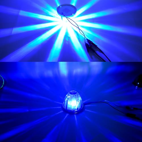 Image of Watermelon Lights, Clear Lens LED Side Marker Turn Signal Lights, Watermelon-Shaped Side Marker Tail Top Cap Roof Lights for Trailer Truck Semi-trailer Heavy-duty Truck (2, Blue)