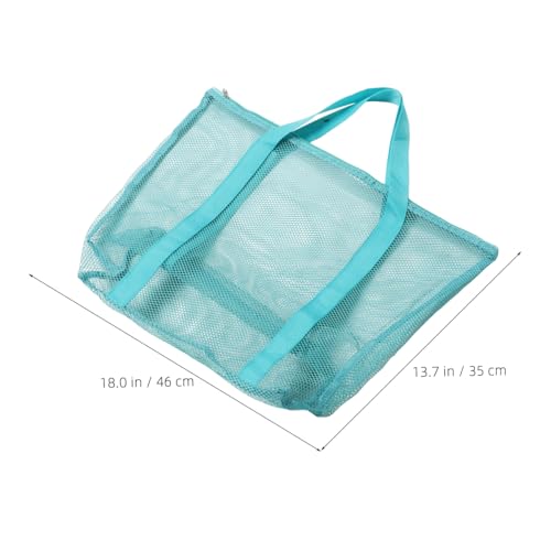 VICASKY Heavy Duty Mesh Tote Bag for Beach Travel and Sports Large Capacity Sandproof Storage Zipper Transparent Design for Easy Visibility and Organization2
