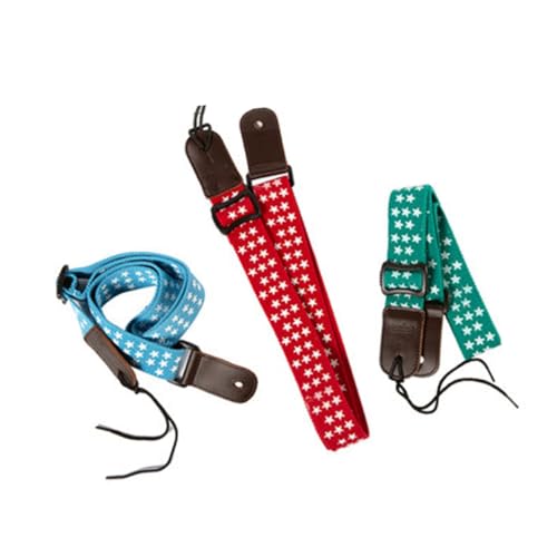 jojofuny 調節可能な純綿製レザー ヘッド付きウクレレストラップ 青 各種ウクレレ ベース対応 軽量で持ち運び便利 演奏時の快適サポート