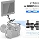 Neewer ST15 Verstellbarer Reibungsarm mit 6,35 mm Schraube an beiden Enden, kompatibel mit SmallRig-Käfig, Blitz/LED-Licht/Mikrofon/Monitor/SuperClip, maximale Traglast 2 kg
