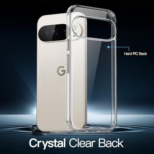 Image of JETech Cover Case for Google Pixel 10 /10 Pro 2025, Non-Yellowing Shockproof Bumper Protective Phone Cover, Anti-Scratch Hard PC Back (Clear)