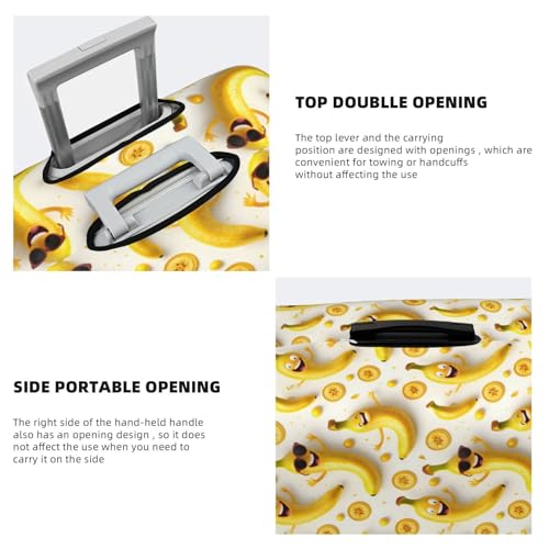 Luggage Cover Protector - Cute Banana Yellow Print Suitcase Covers for Luggage Fit 22-24 Inch Suitcase4