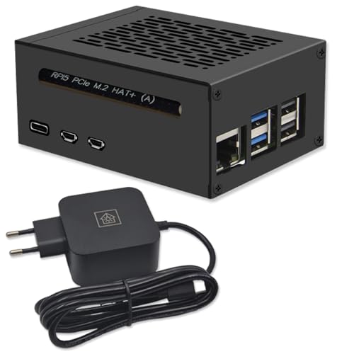 Home Assistant Smarthomezentrale | Raspberry Pi 5 8GB | Air-Flow Metallgehäuse | M.2 250GB NVME | Home Assistant OS