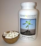MSM Capsules, 100% Pure (250 v-caps, 1000mg Each, Made in The USA!), Raw Power Organics Brand