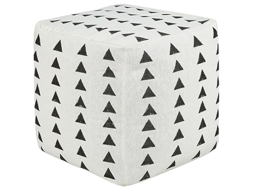 Beliani Puf Boho Cuadrado de algodón Decorativo