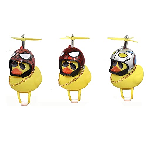 自転車用 ベル 3セット ライト アヒル 自転車ヘッドライト アヒル ヘッド ランプ 光のあるアヒル 自転車用 両用 ハンドルバー 自転車 鳴ら 警報灯アク セサリー かわいい 子供用 大人用 自動車装飾 ヘルメット装飾 COM4SPORT (H)