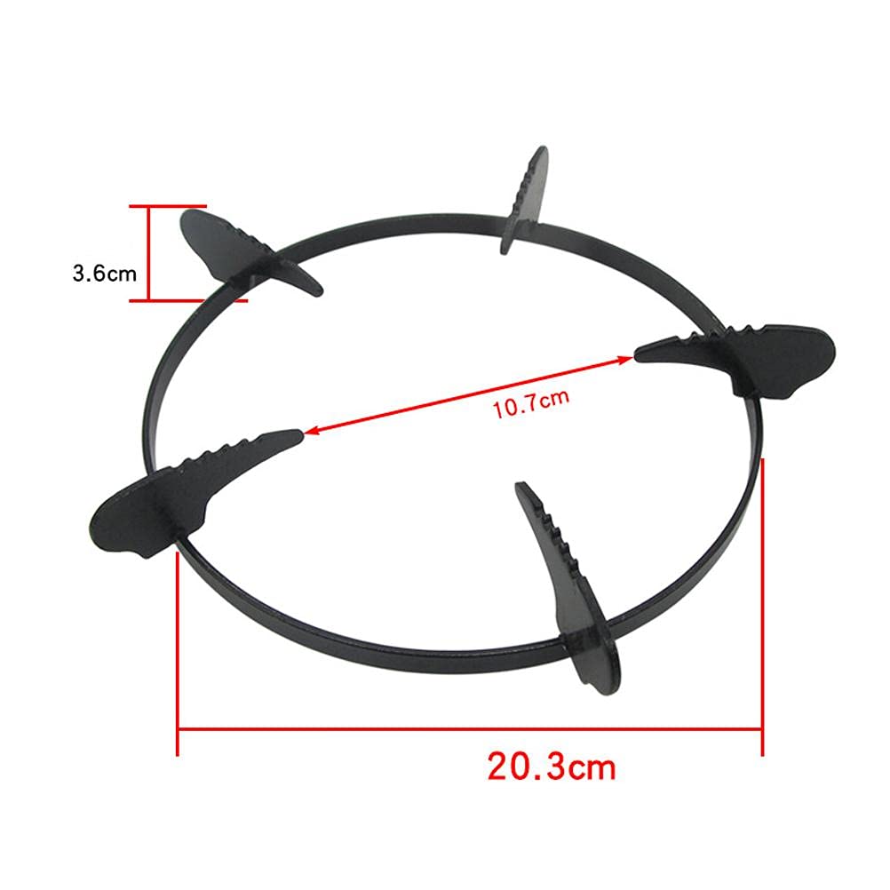 SUNGOOYUE Rejilla De Soporte Para Wok De Hierro Fundido, Paquete De 2 Soportes Para Sartén Con Anillo Para Wok Para Estufa De Gas, 20,3 Cm Exterior 10,7 Cm Interior 3,6 De Altura, Soporte De