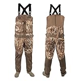 HotSrace Chest Fishing Waders Lightweight Bootfoot，Camo Waterproof & Breathable Waders for Men & Wo