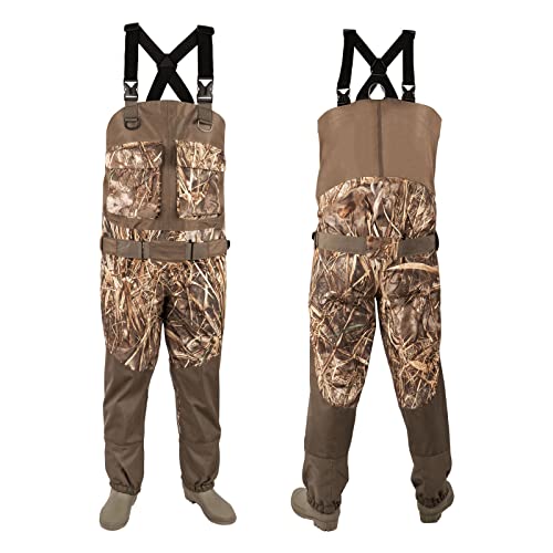 Hotsrace Chest Fishing Waders Lightweight Bootfoot，Camo Waterproof & Breathable Waders For Men & Women Duck Hunting(Xx-Large) #TOP9