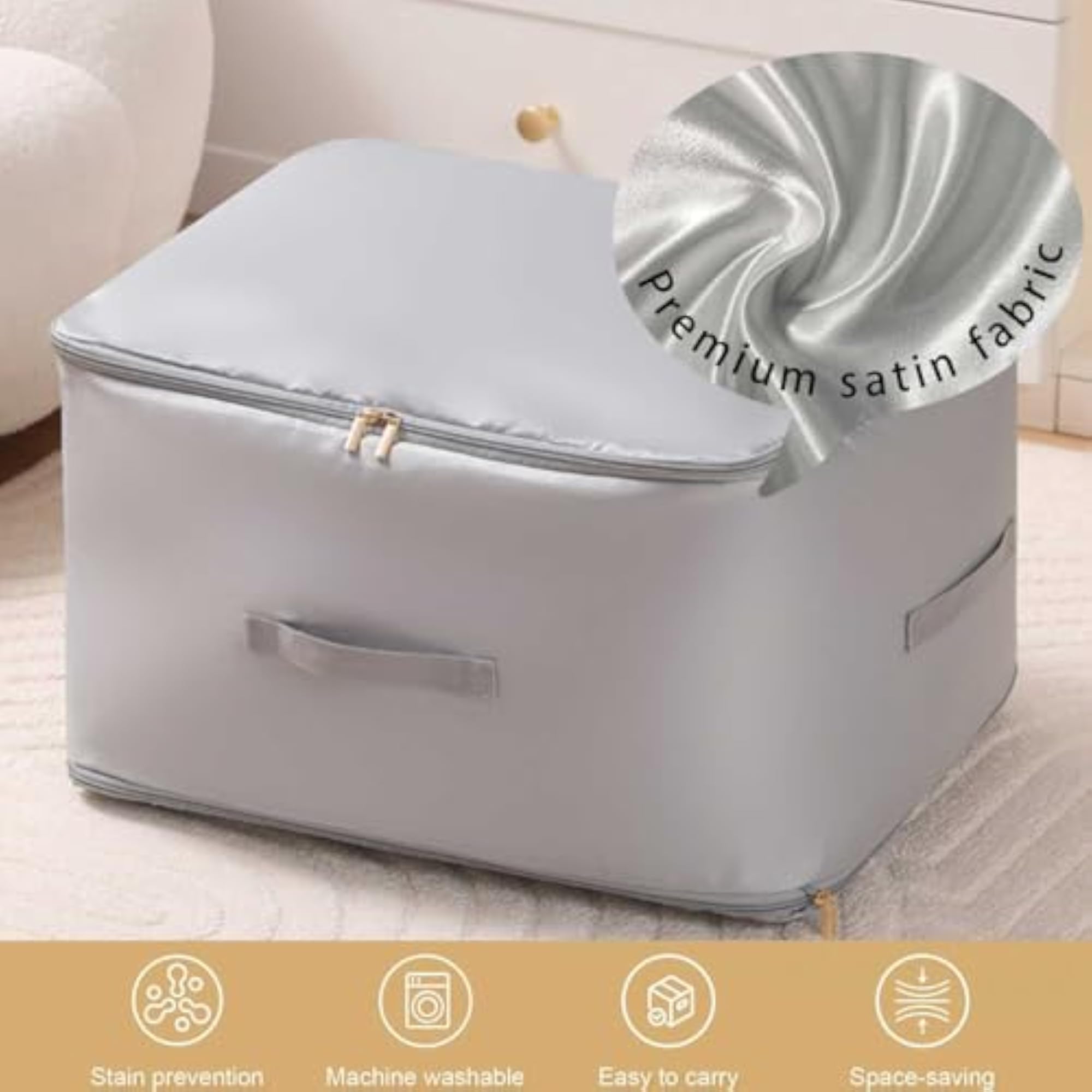 Bedding & Blanket Self Compression Storage Organizer Bag