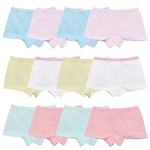 Culottes Filles 12 Pièces - Lot Culotte Coton Doux Confort 2-10 Ans, Sous-Vêtements Respirants Et Durables