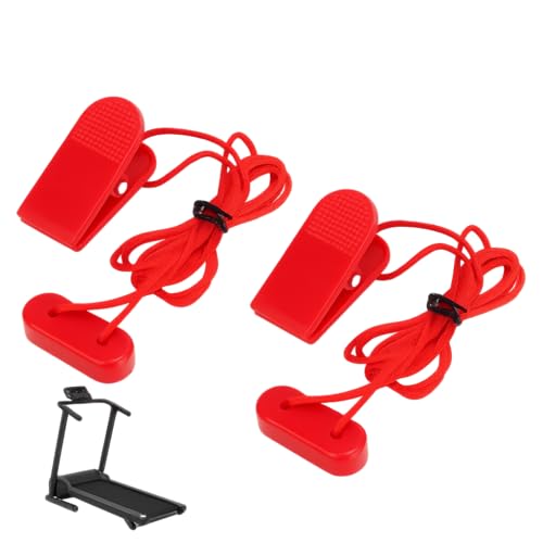 ZAWELIYO 2pcs Magnetic Safety Switch, Strong Clip Fitness Magnet Key, Auto Stop Running Machine Key Replacement Fitness Magnet Key for Home Gym Commercial Treadmills