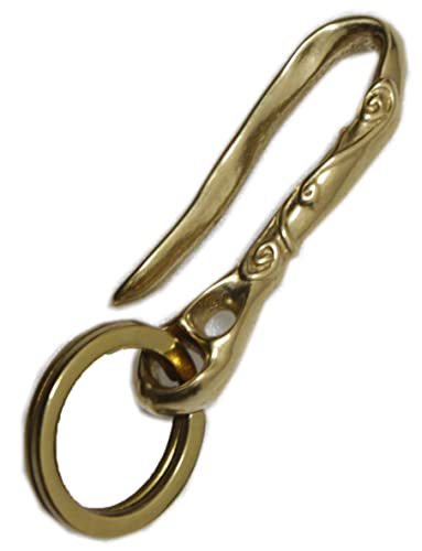 [近藤] キーホルダー belt hook 釣り針型 M(柄入り)