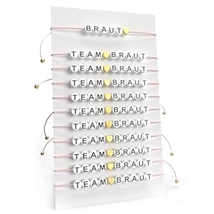 Dichtmacher ® Jga Armbänder Frauen – 11er Set – Team Braut Armbänder für Junggesellenabschied Frauen inkl. Braut Bingo…