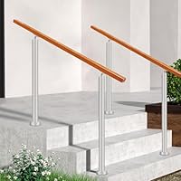 Amazon | XCDHBEST 手すり 屋外 階段 玄関 無垢材 80cm 角度調整