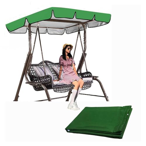 Tela Oxford Recubierta De Plata 600D Toldo Balancin De Jardin Resistente ai Viento Y ai Desgarro Cubierta Abatible,green-164 * 114 * 15cm