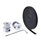 2 Pcs 2GT 20tooth Timing Pulley+2m 2GT 6mm Timing Belt+Hex Wrench for Ender 3 PRO CR10 TEVO Tarantula Printer Transmission Belt Replacement for OEM New 2026 High for Reliable Electronic Component