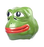 Frog Mask Animal Full Head Latex Mask Halloween Cosplay Costume for Adults Party Decoration Props Green