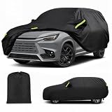 Car Cover for Lexus TX 350 550h 550h+ 2023-2025，Custom Waterproof SUV Car Cover，All-Weather Outdoor Full Cover with Zipper Doors, Rain, Sun,Dust Protection，Bottom Windproof Straps Car Cover
