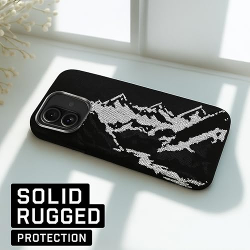 Image of AIBEX Aramid Fiber Mag-Saf Case Compatible for iPhone 16 Plus | Slim Protective Back Cover with Built-in Magnets | Wireless Charging Support | Camera Ring Stand | Shockproof with Air Guard Corners