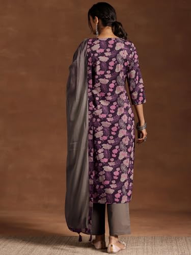 Image of Libas Printed Cotton Straight Kurta With Trouser and Dupatta