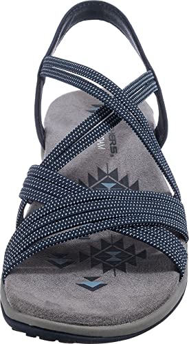 Skechers Sandales pour femme, bleu marine, 36 EU
