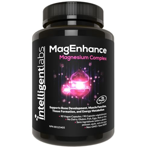 Intelligent Labs MagEnhance Magnesium Supplement, Magnesium-L-Threonate Complex with Magnesium Glycinate and Taurate, 90 Capsules