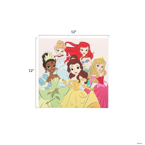 Open Road Brands Disney Princess Cinderella, Ariel, Tiana, Belle, And Aurora Gallery Wrapped Canvas Wall Decor thumb #5