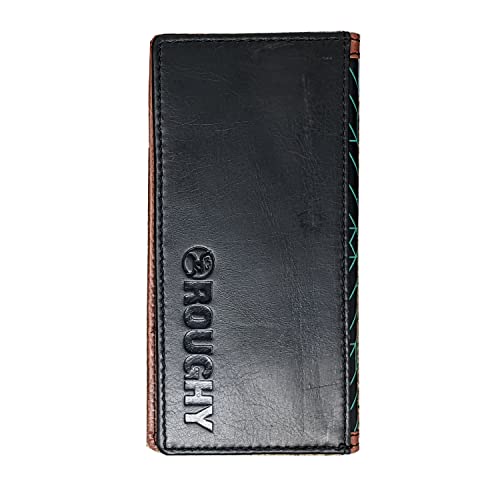 HOOEY Leather Men's Western Rodeo Wallet (Aztec Embossed - Turquoise)2