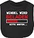 Shirtracer Statement Sprüche Baby - Bitte warten - Unisize - Schwarz - sabberlatz für erwachsene lustig - BZ12 - Baby Lätzchen Baumwolle