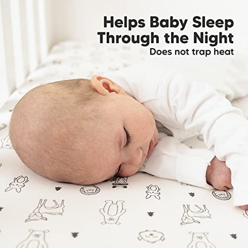 Keababies Organic Baby Swaddle Sleep Sacks And Jersey Fitted Crib Sheets For Boys And Girls Bundle - Infant Swaddle Sleep Sacks (Cloud) - Crib Mattress Sheet (Woodland) #TOP7